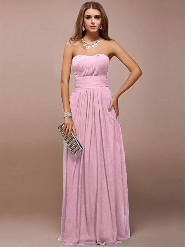 Gorgeous Sweetheart Sleeveless Ruffles Long Bridesmaid Dresses - Image 22