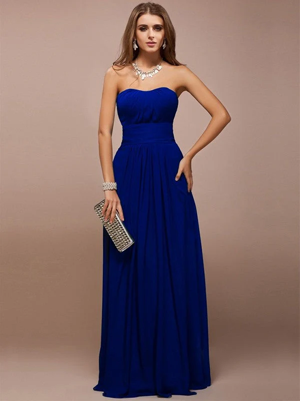Gorgeous Sweetheart Sleeveless Ruffles Long Bridesmaid Dresses - Image 23