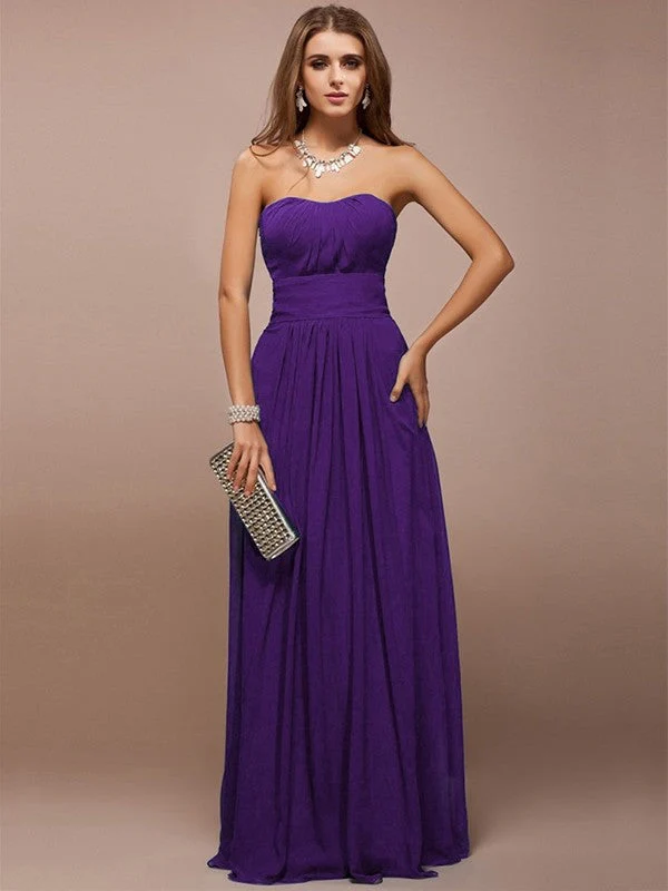 Gorgeous Sweetheart Sleeveless Ruffles Long Bridesmaid Dresses - Image 24