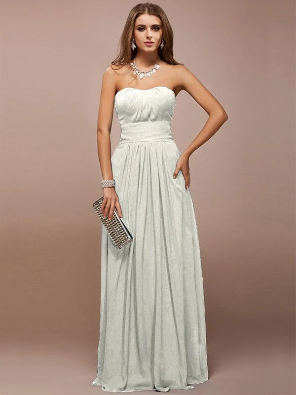 Gorgeous Sweetheart Sleeveless Ruffles Long Bridesmaid Dresses - Image 25