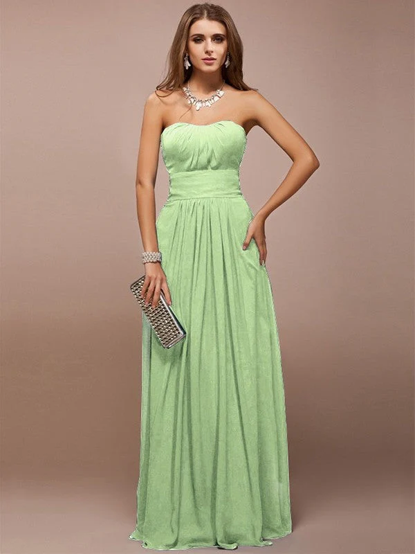 Gorgeous Sweetheart Sleeveless Ruffles Long Bridesmaid Dresses - Image 26