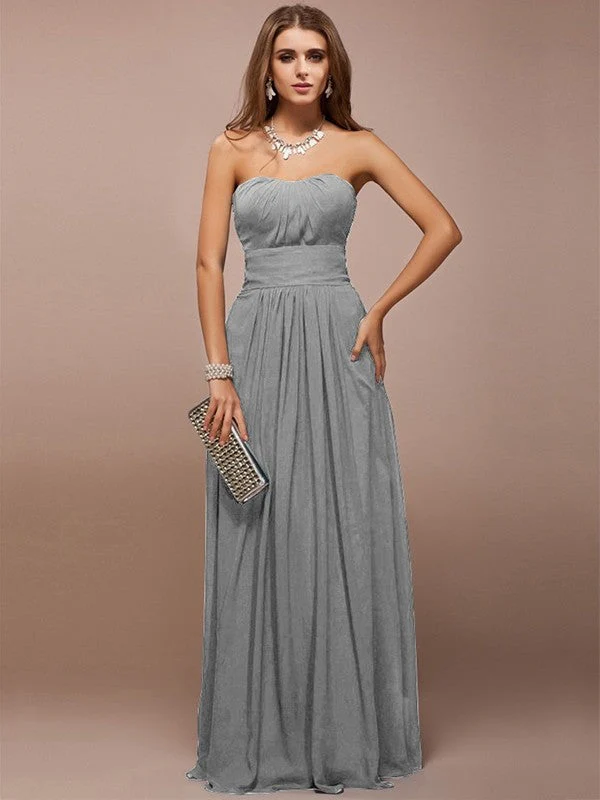 Gorgeous Sweetheart Sleeveless Ruffles Long Bridesmaid Dresses - Image 27