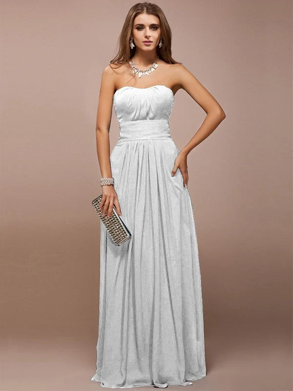 Gorgeous Sweetheart Sleeveless Ruffles Long Bridesmaid Dresses - Image 29