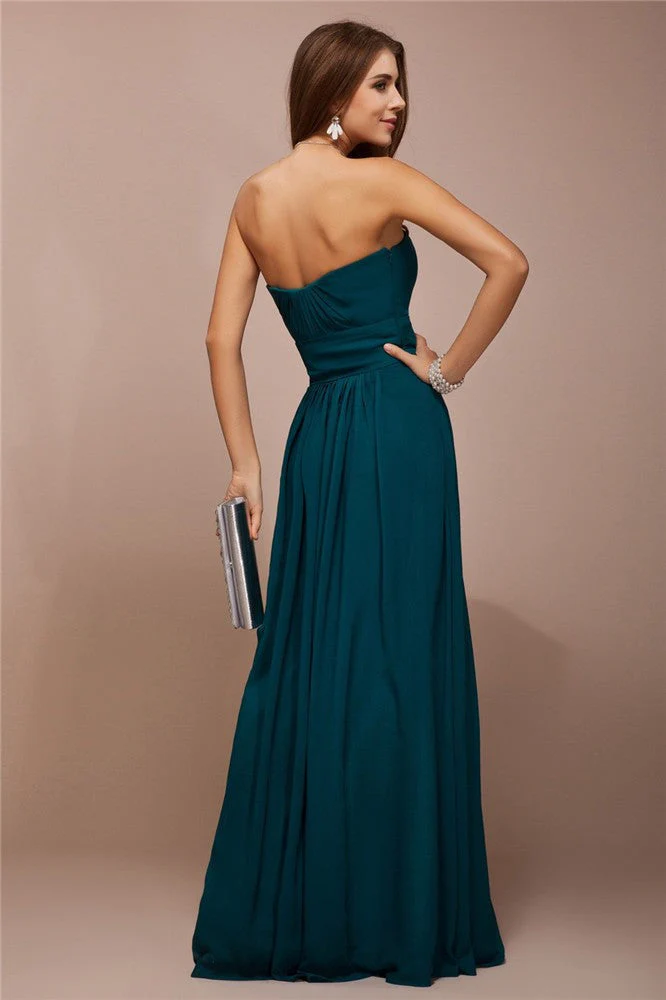 Gorgeous Sweetheart Sleeveless Ruffles Long Bridesmaid Dresses - Image 30
