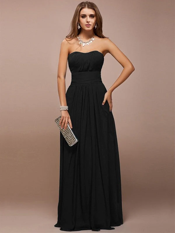 Gorgeous Sweetheart Sleeveless Ruffles Long Bridesmaid Dresses - Image 5