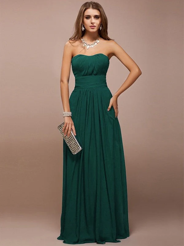 Gorgeous Sweetheart Sleeveless Ruffles Long Bridesmaid Dresses - Image 7