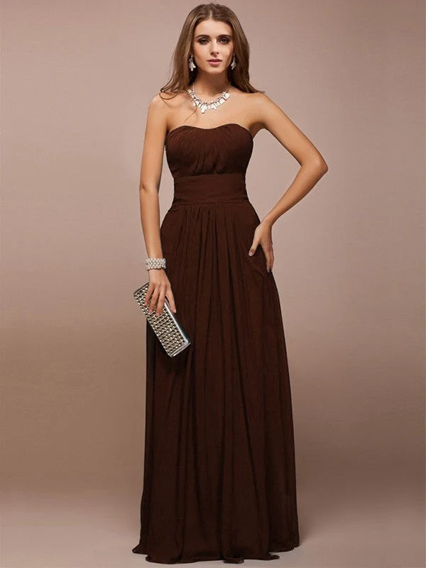 Gorgeous Sweetheart Sleeveless Ruffles Long Bridesmaid Dresses - Image 8
