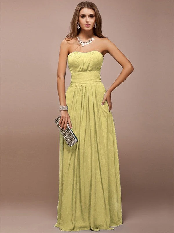 Gorgeous Sweetheart Sleeveless Ruffles Long Bridesmaid Dresses - Image 9