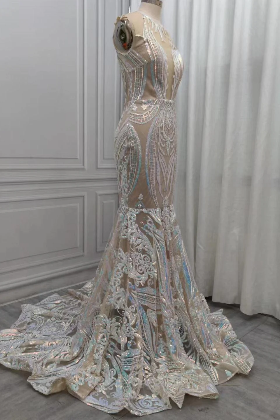 Chic Sequins Mermaid Prom Dresses Sparkle Evening Dresses On Sale - Image 3