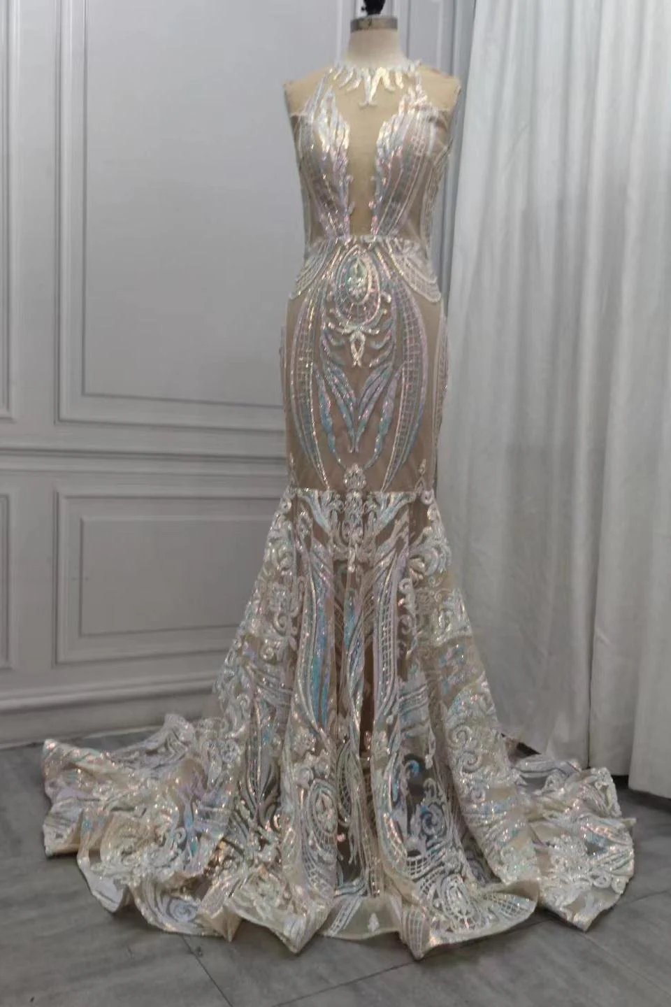Chic Sequins Mermaid Prom Dresses Sparkle Evening Dresses On Sale - Image 4