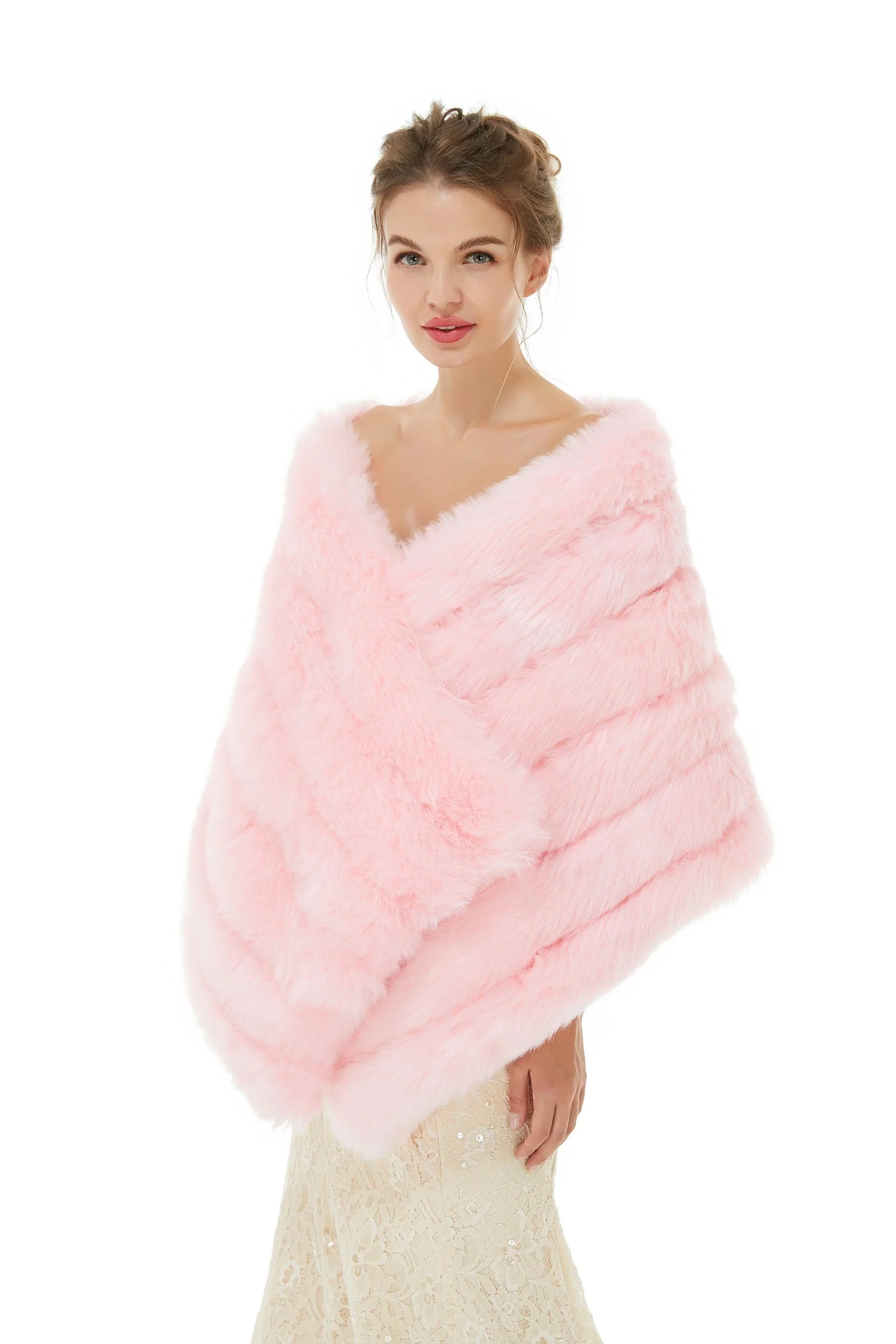 Chloe - Winter Faux Fur Wedding Wrap - Image 2