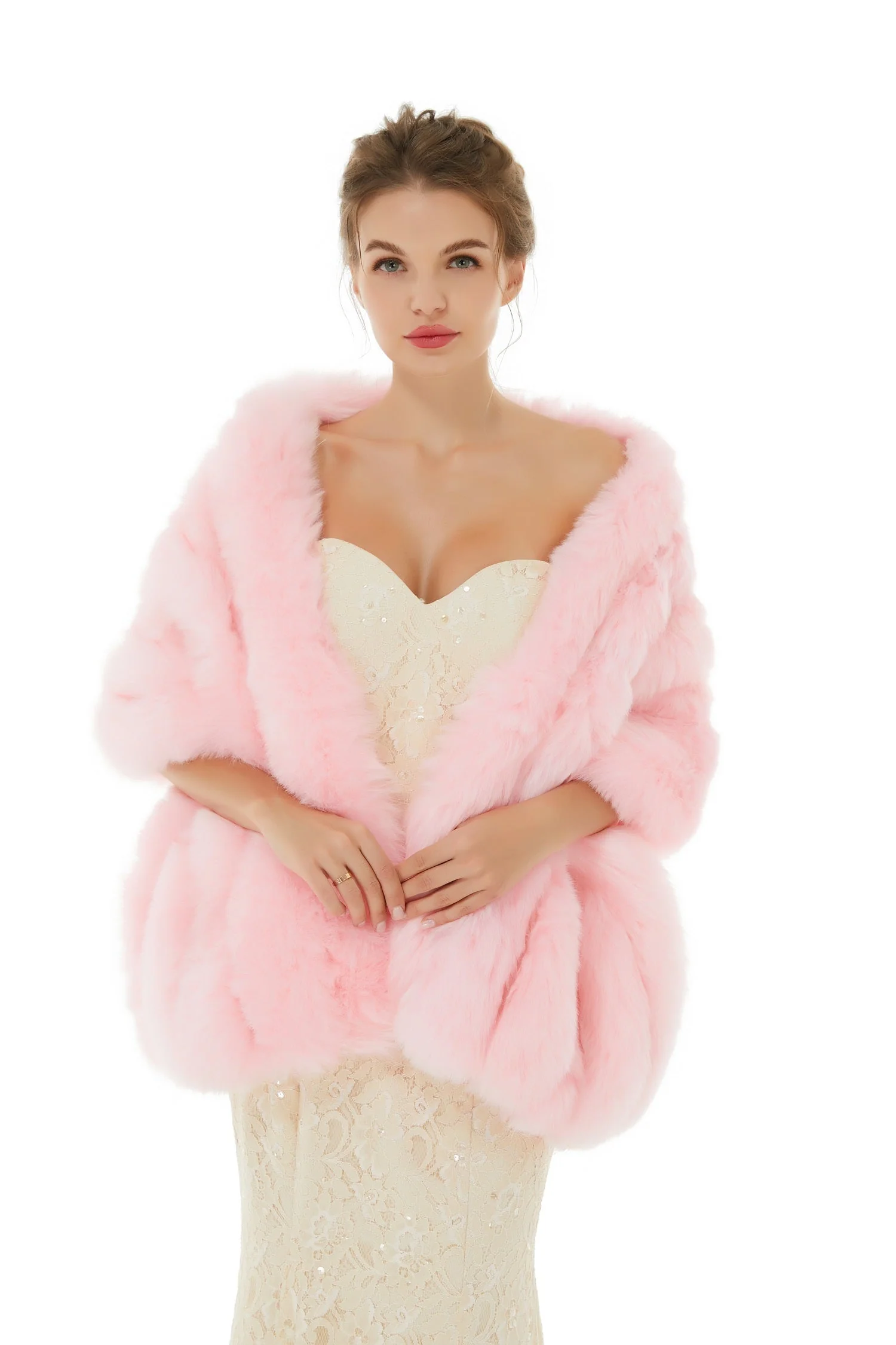 Chloe - Winter Faux Fur Wedding Wrap - Image 4