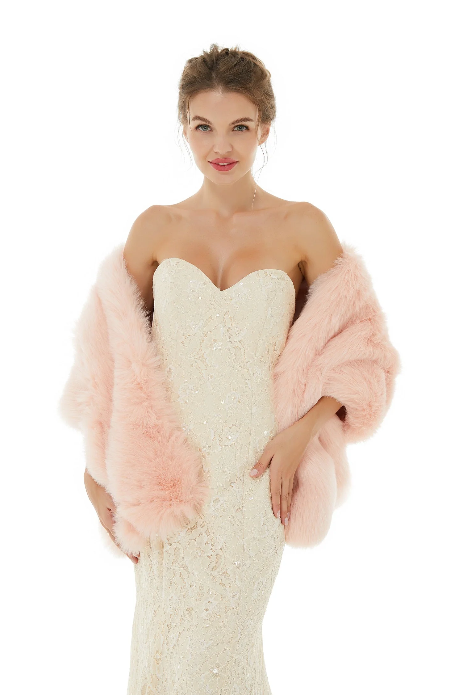 Christina - Winter Faux Fur Wedding Wrap - Image 4