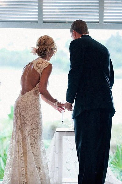 Classic Full Lace Wedding Dress Open Back Sleeveless Summer Bridal Gowns - Image 3