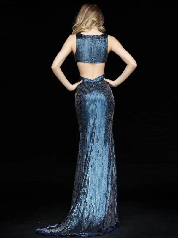 Amazing Customize Evening Dress Mermaid Burgundy V Neck Sequined Sequins Social Party Dresses Pageant Dress - Image 3