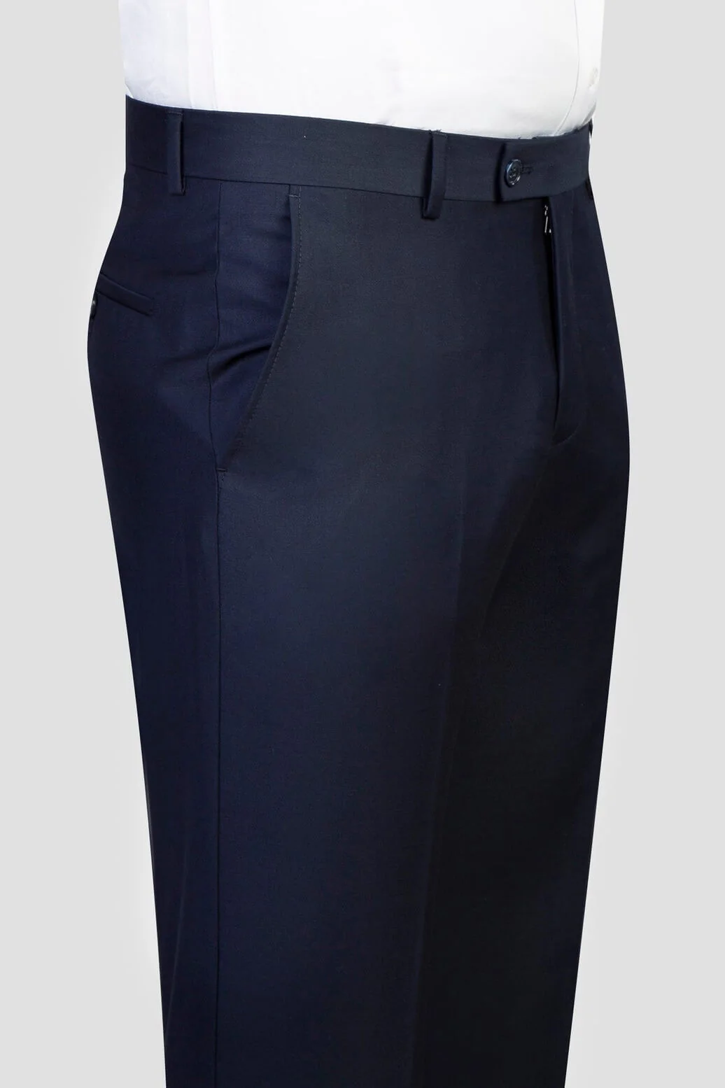 Dark Navy Double-Breasted Formal Suit with Satin Lapel - Image 3