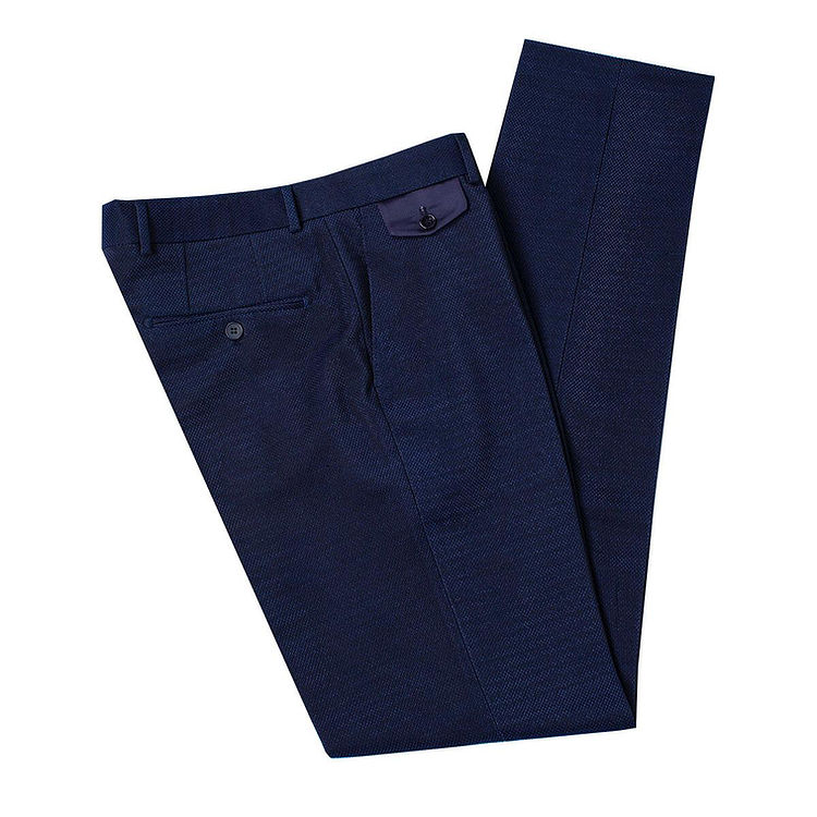 Dark Navy Shawl Lapel Three Pieces Slim Fit Wedding Suits for Men - Image 2