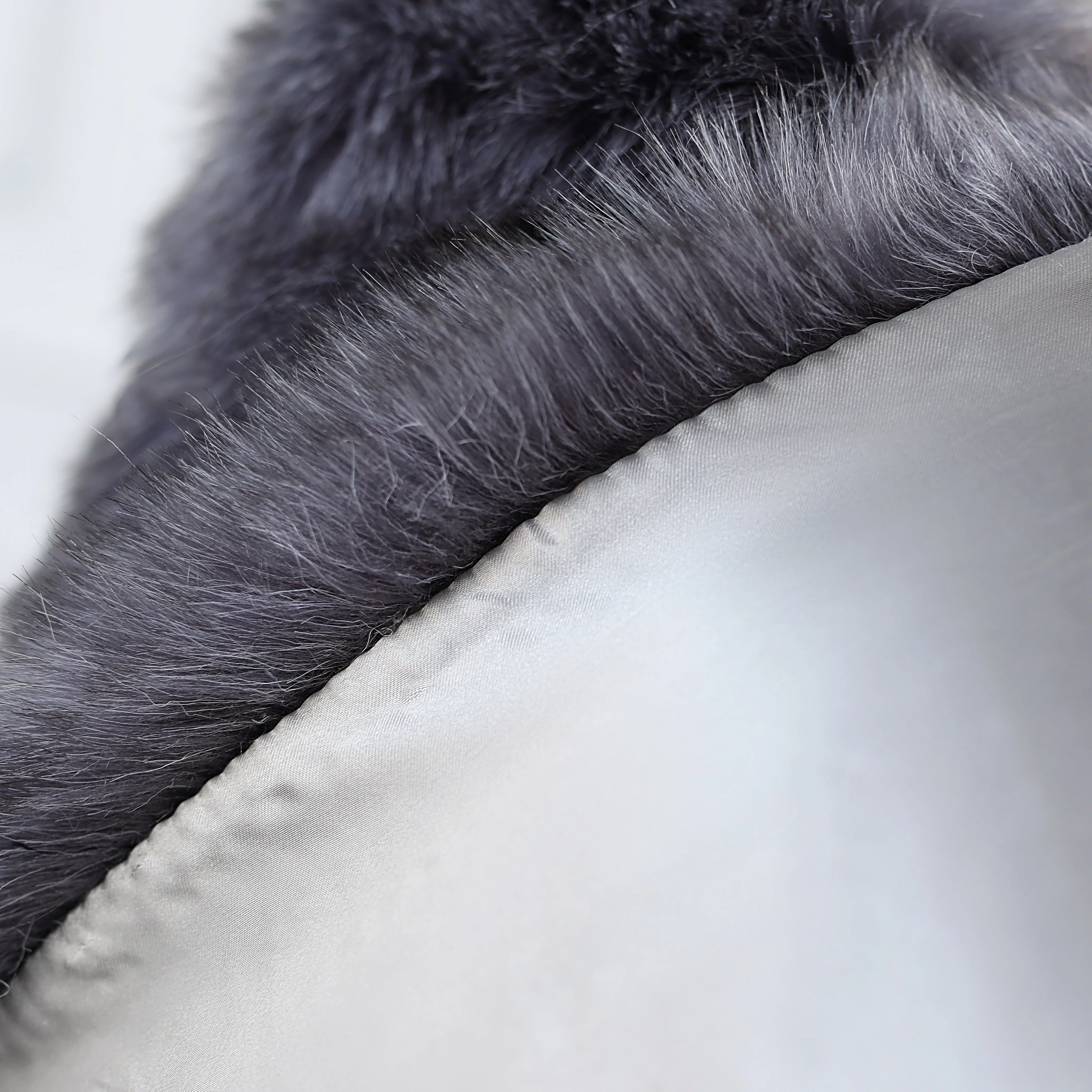 Dark silver fox three piece rectangular scarf Winter Wraps - Image 6