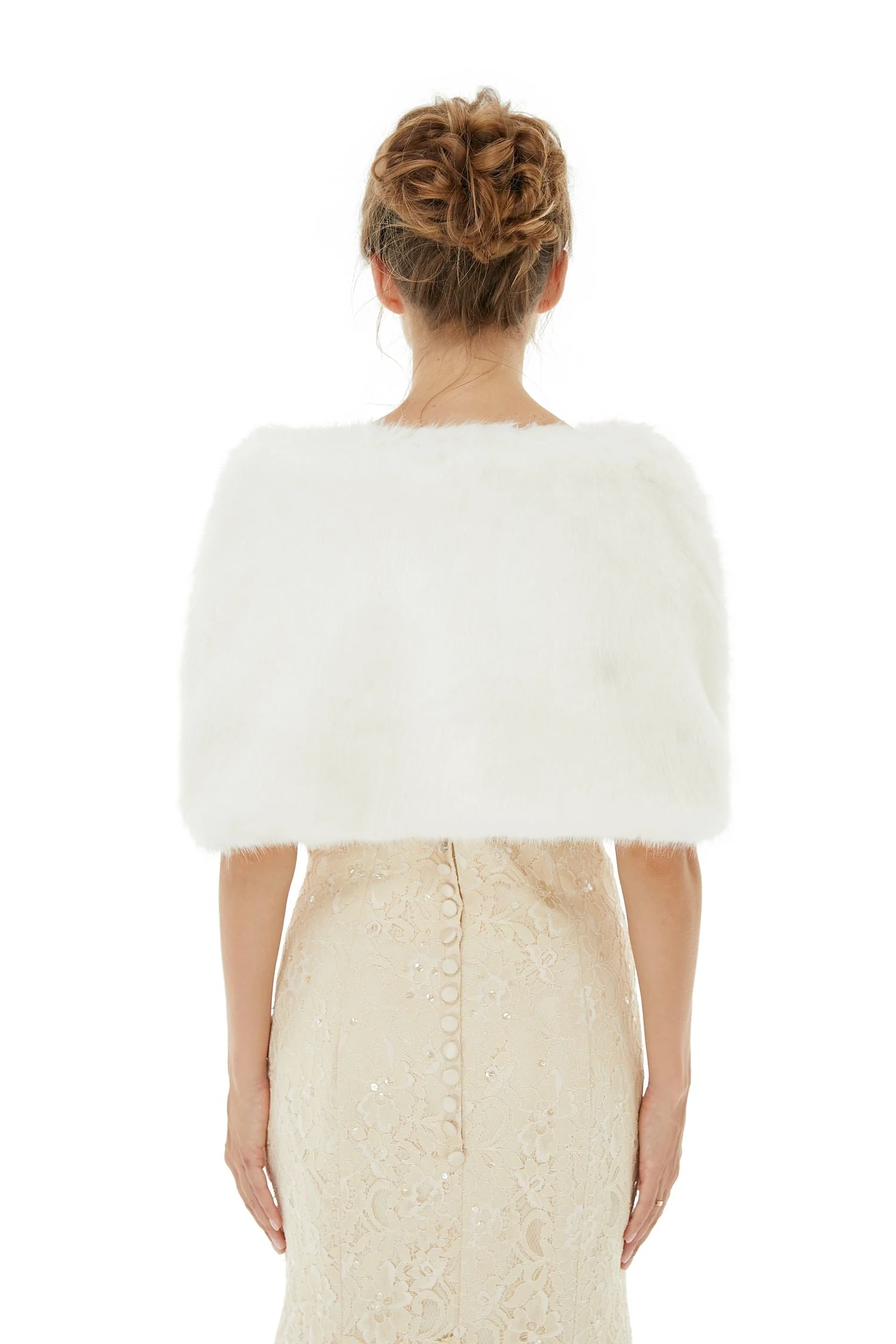 Delcy - Winter Faux Fur Wedding Wrap - Image 2