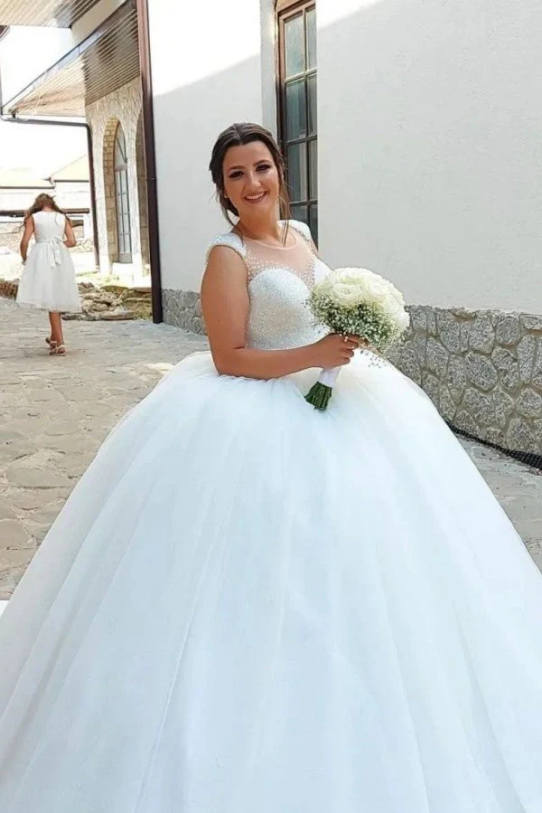 Amazing Princess Long Long Sequined Sleeveless Wedding Dresses Online - Image 2