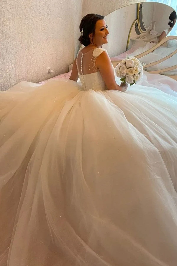 Amazing Princess Long Long Sequined Sleeveless Wedding Dresses Online - Image 4
