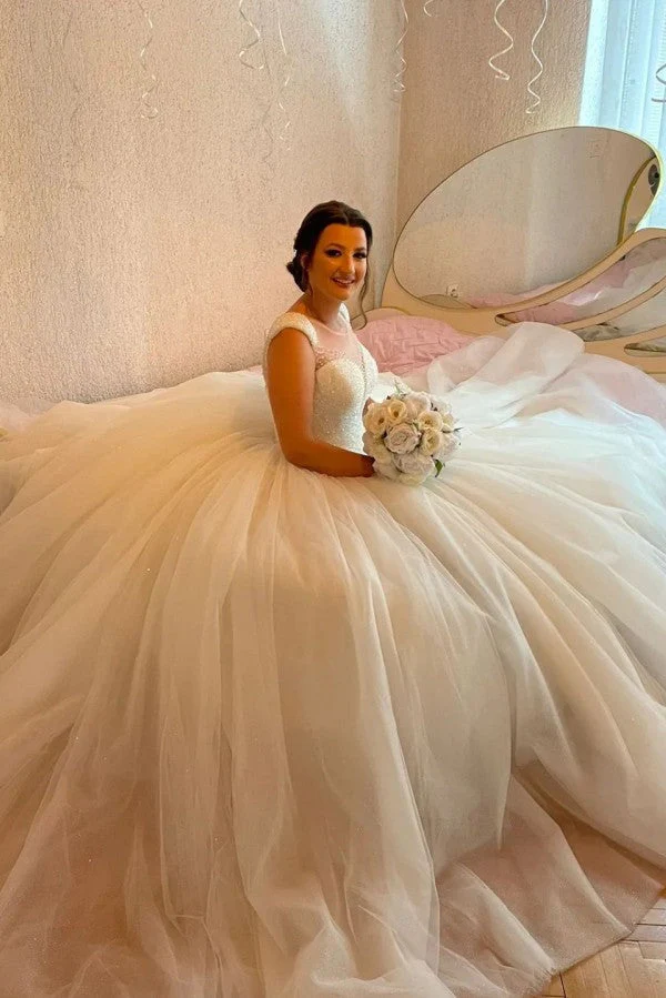 Amazing Princess Long Long Sequined Sleeveless Wedding Dresses Online - Image 6