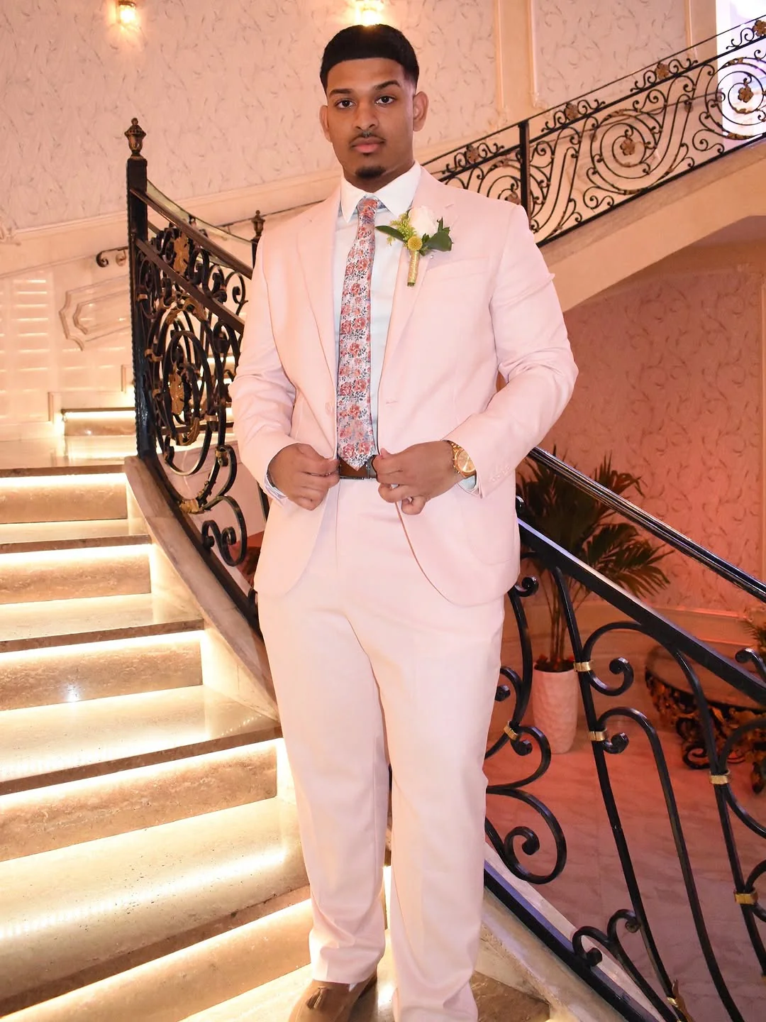 Elegant 2 Pieces Shawl Label Prom Men Suits One Button Prom Tuxedo - Image 6