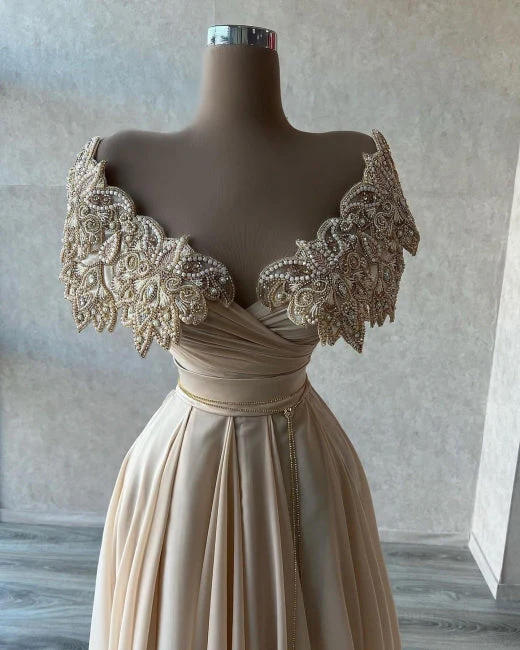 Stunning A-line Long Porm Dress Beading Sweetheart Evening Gown - Image 2