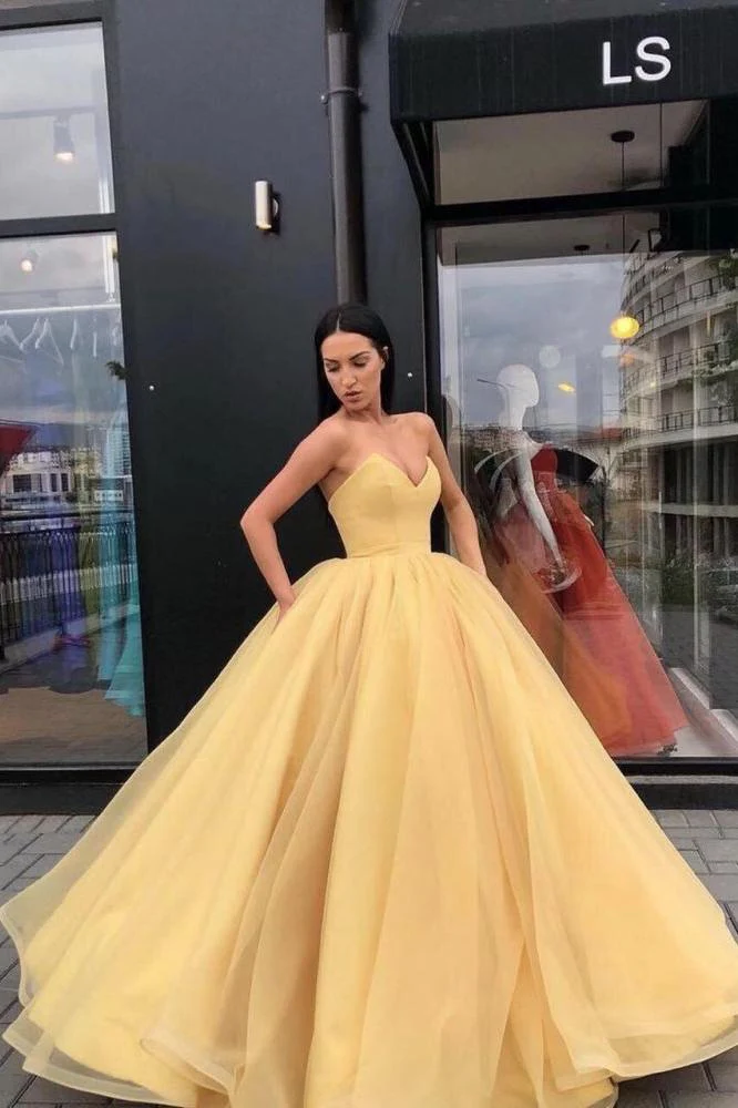 Elegant Ball Gown Strapless sweetheart Floor-Length Prom Party Gowns - Image 2
