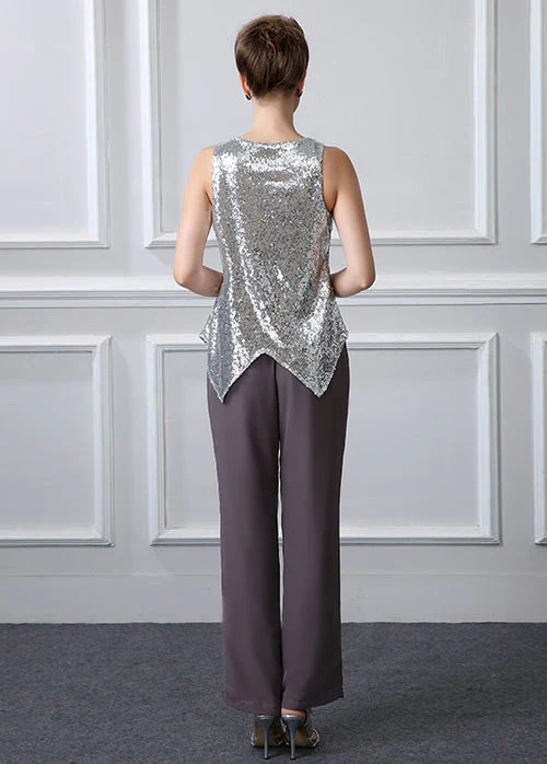 elegant Casual Vintage Long Sleeves Jewel Mother's suit - Image 3