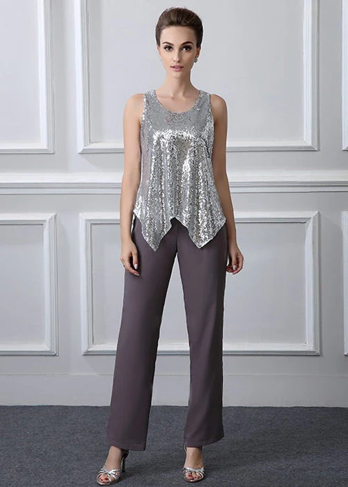 elegant Casual Vintage Long Sleeves Jewel Mother's suit - Image 4