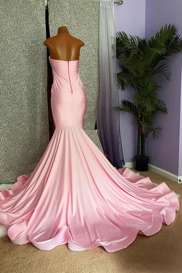Chic High-neck Sleeveless Mermaid Prom Dress With Beading - Image 3