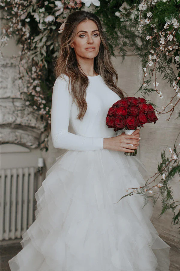 Elegant Lace Applique Wedding Dresses Sleeveless With Split - Image 4