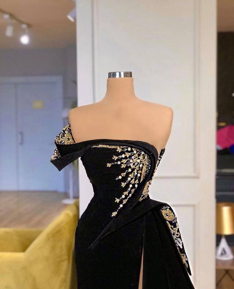 Gorgeous Strapless Split Front A-line Prom Dress With Beading - Image 2