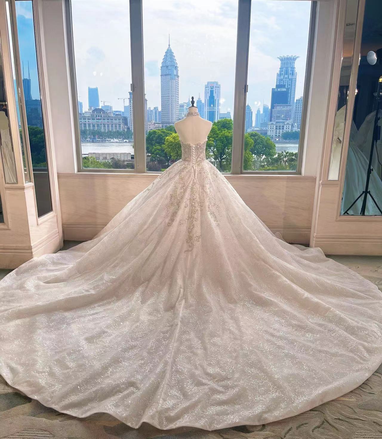 Elegant Sweetheart Strapless Sleeveless Wedding Dresses Ball Gown Beads With Lace-Up Back - Image 2