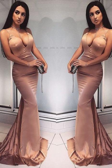 Elegant V-Neck Mermaid Prom Party Gowns| Long Evening Dress - Image 2