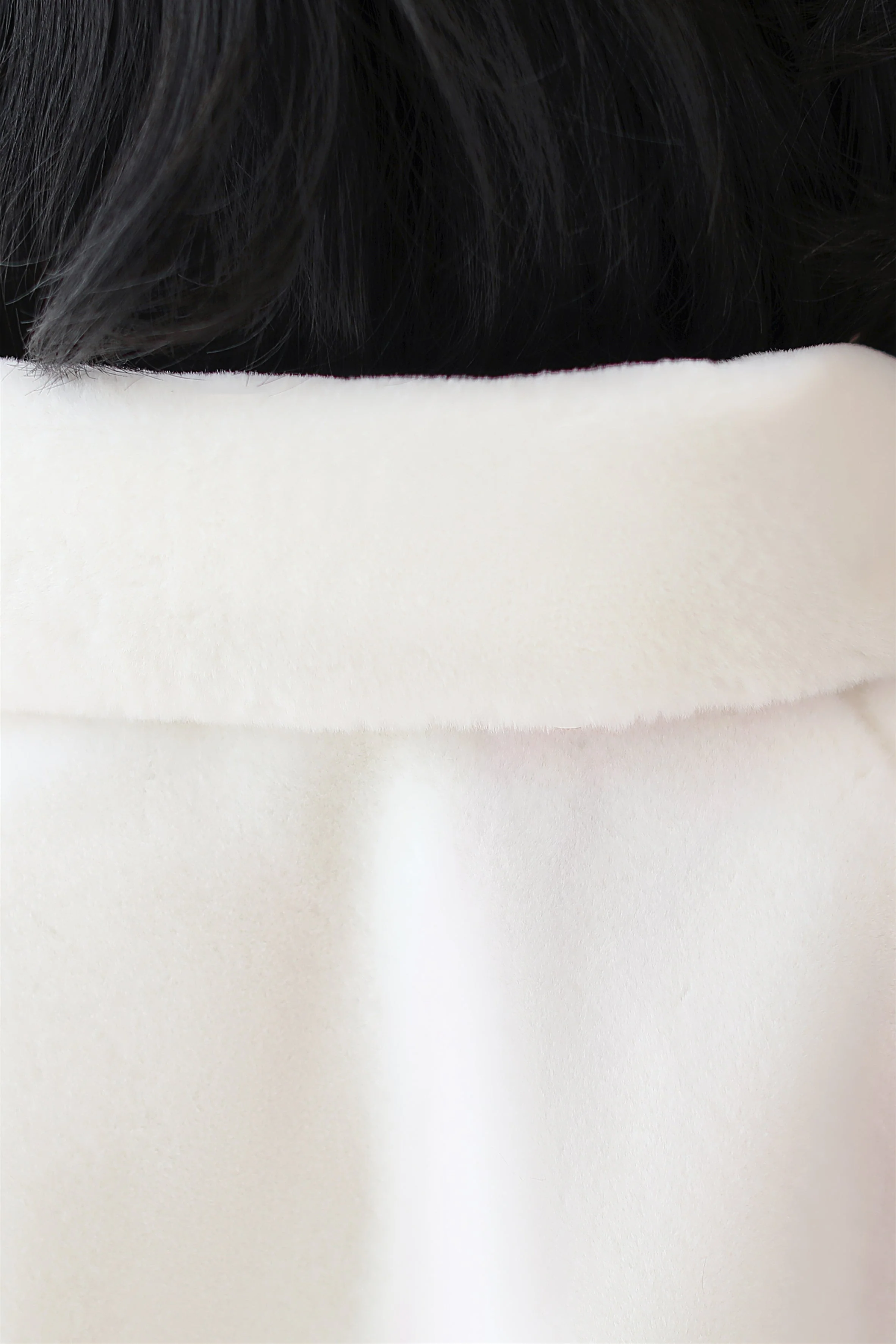 Elegant White Korean-Style Mink Cashmere Outerwear Winter Wedding Warmth Coat - Image 7