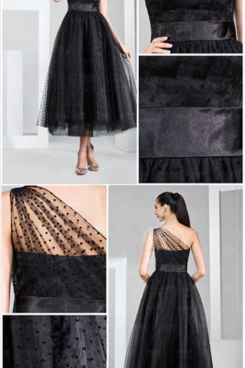 Empire asymmetrical ankle length modest backless mother's dress - Image 4