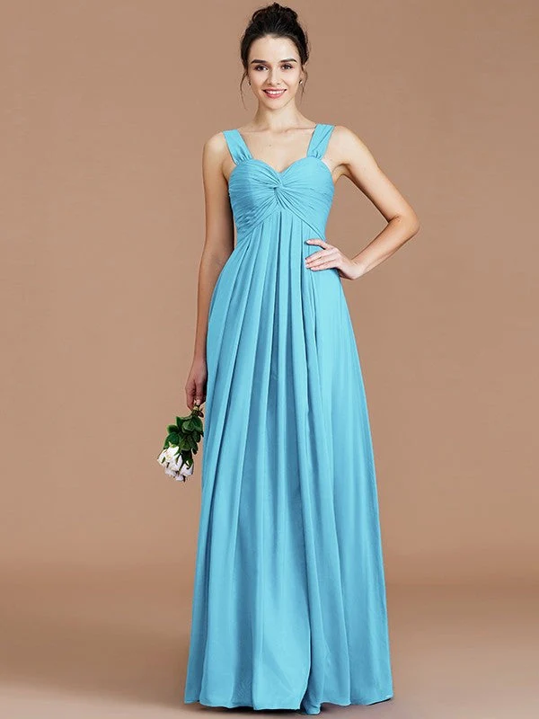 Empire Sweetheart Sleeveless Ruched Chiffon Bridesmaid Dresses - Image 10