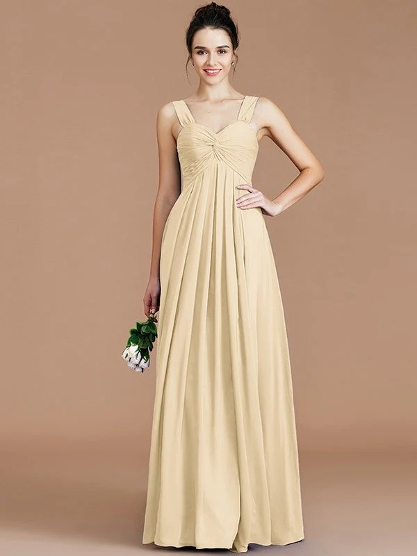 Empire Sweetheart Sleeveless Ruched Chiffon Bridesmaid Dresses - Image 12