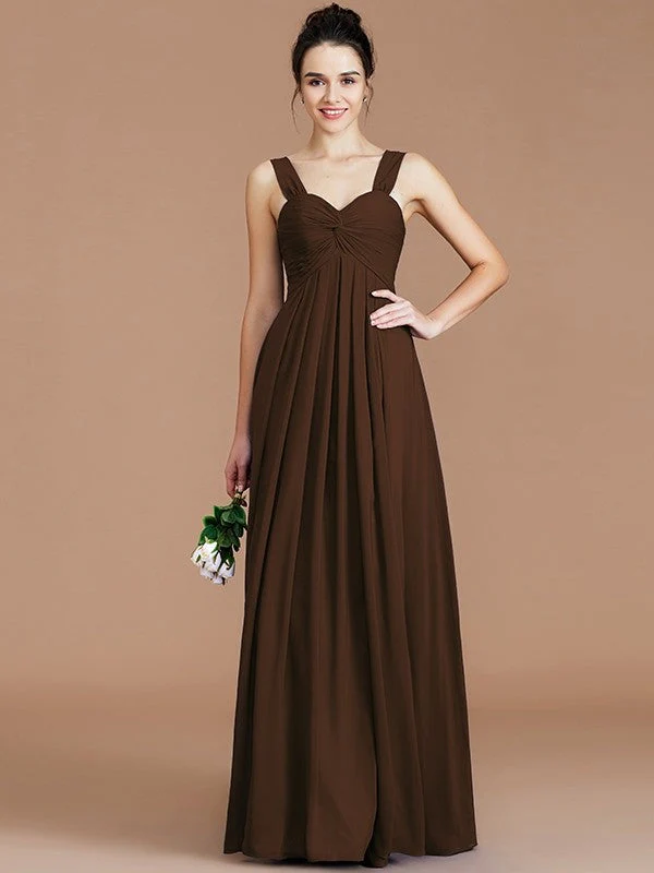 Empire Sweetheart Sleeveless Ruched Chiffon Bridesmaid Dresses - Image 13