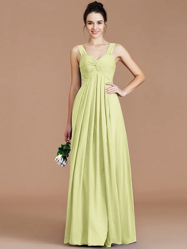 Empire Sweetheart Sleeveless Ruched Chiffon Bridesmaid Dresses - Image 14