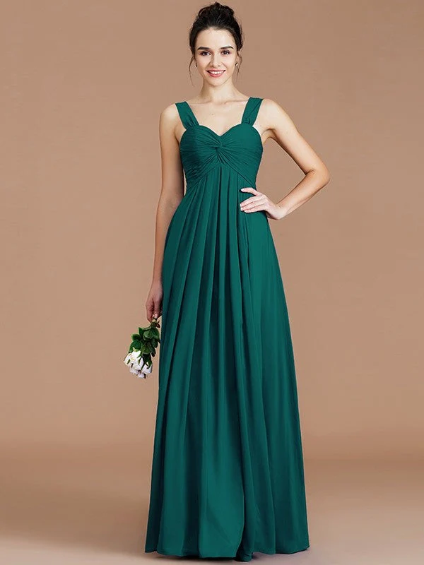 Empire Sweetheart Sleeveless Ruched Chiffon Bridesmaid Dresses - Image 15