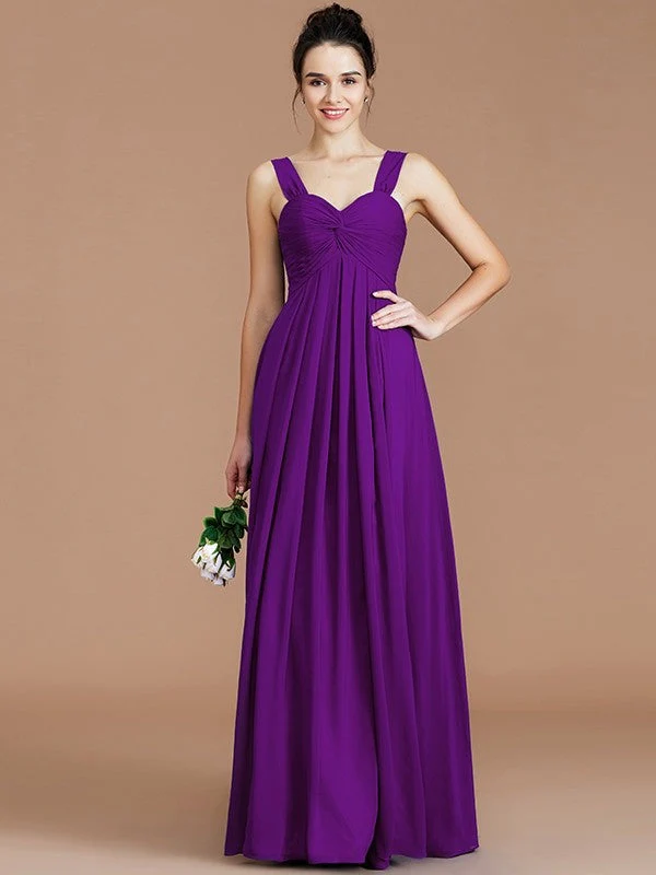 Empire Sweetheart Sleeveless Ruched Chiffon Bridesmaid Dresses - Image 18