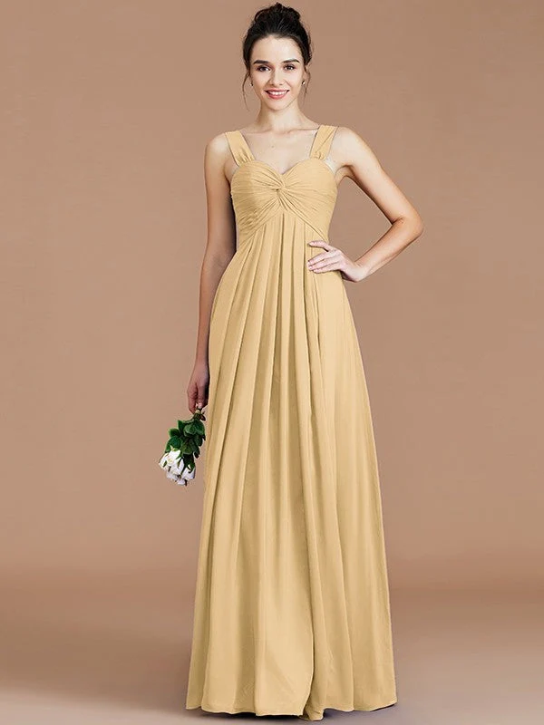 Empire Sweetheart Sleeveless Ruched Chiffon Bridesmaid Dresses - Image 19