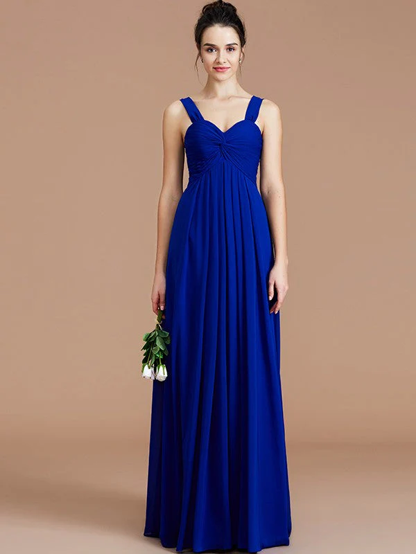 Empire Sweetheart Sleeveless Ruched Chiffon Bridesmaid Dresses - Image 2