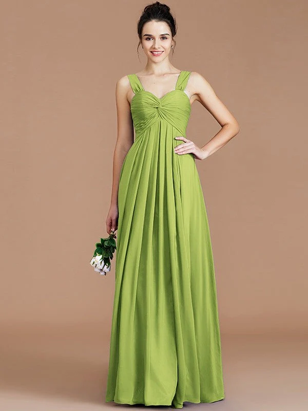 Empire Sweetheart Sleeveless Ruched Chiffon Bridesmaid Dresses - Image 20