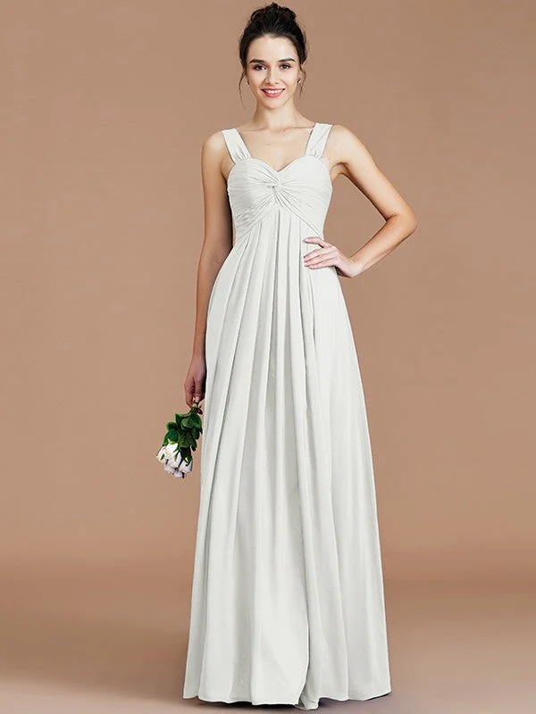 Empire Sweetheart Sleeveless Ruched Chiffon Bridesmaid Dresses - Image 22