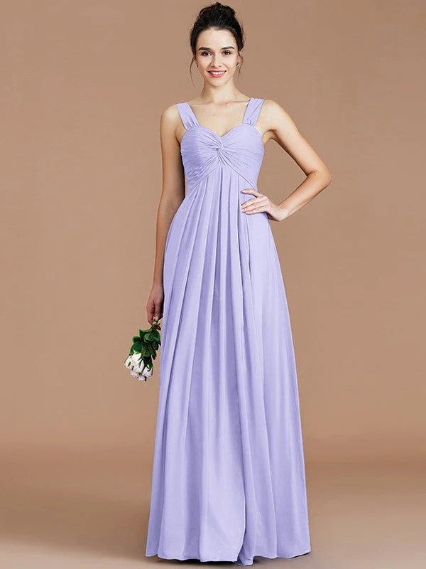Empire Sweetheart Sleeveless Ruched Chiffon Bridesmaid Dresses - Image 23