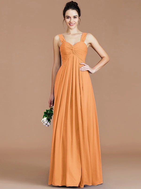 Empire Sweetheart Sleeveless Ruched Chiffon Bridesmaid Dresses - Image 26